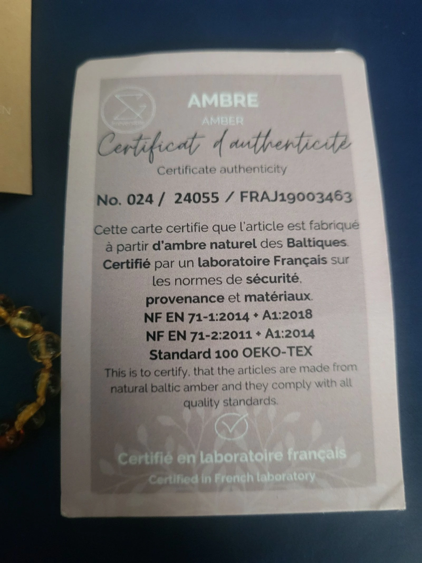 Pulseira de âmbar para bebê – photo 3